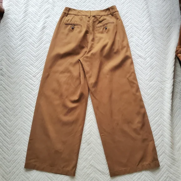 Madewell The Harlow Wide Leg Pants Acorn Brown NWT - Picture 4 of 13